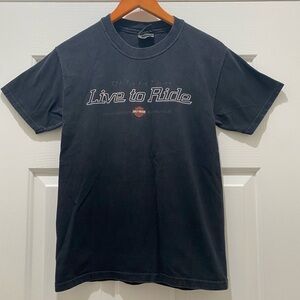 Harley Davidson Live to Ride Shirt, Black, S